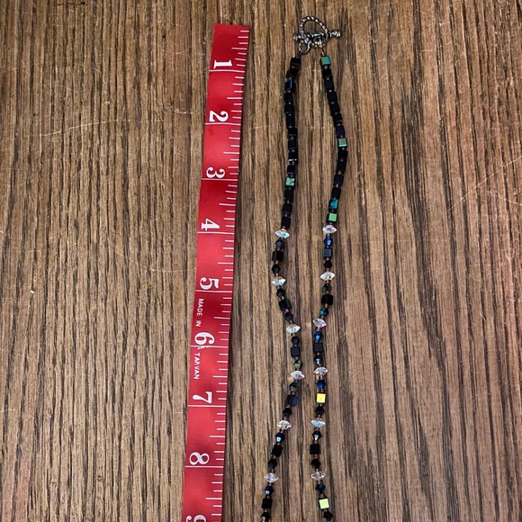 Black Onyx Iridescent Black Crystal Necklace - Picture 4 of 5